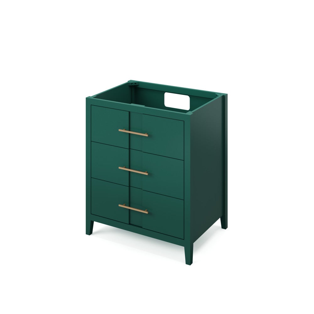 30" X 21-1/2" X 35" Katara Vanity Base *2nd Gen*, Finish: Forest Green