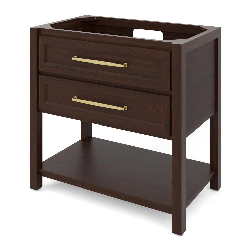 36" X 21-1/2" X 35" Kipling Vanity Base *2nd Gen*, Finish: Dark Walnut