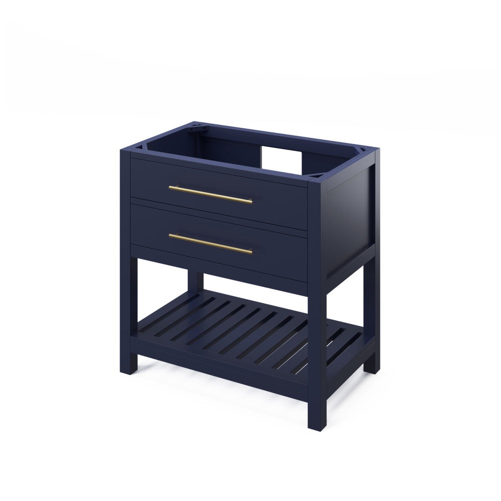 36" X 21-1/2" X 35" Wavecrest Vanity Base *2nd Gen*, Finish: Hale Blue