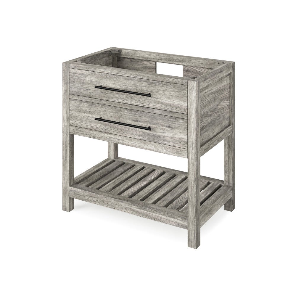 36" X 21-1/2" X 35" Wavecrest Vanity Base *2nd Gen*, Finish: Weathered Grey