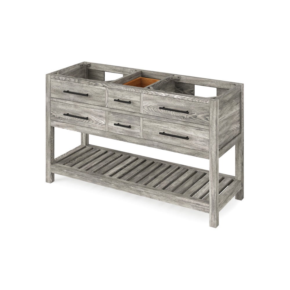 Wavecrest Vanity 60", Weathered Grey