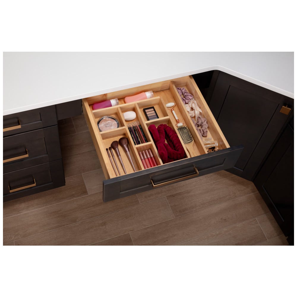 13" - 18" Modern Vanity Insert in sleek finish, designed for efficient bathroom organization, made by Hardware Resources