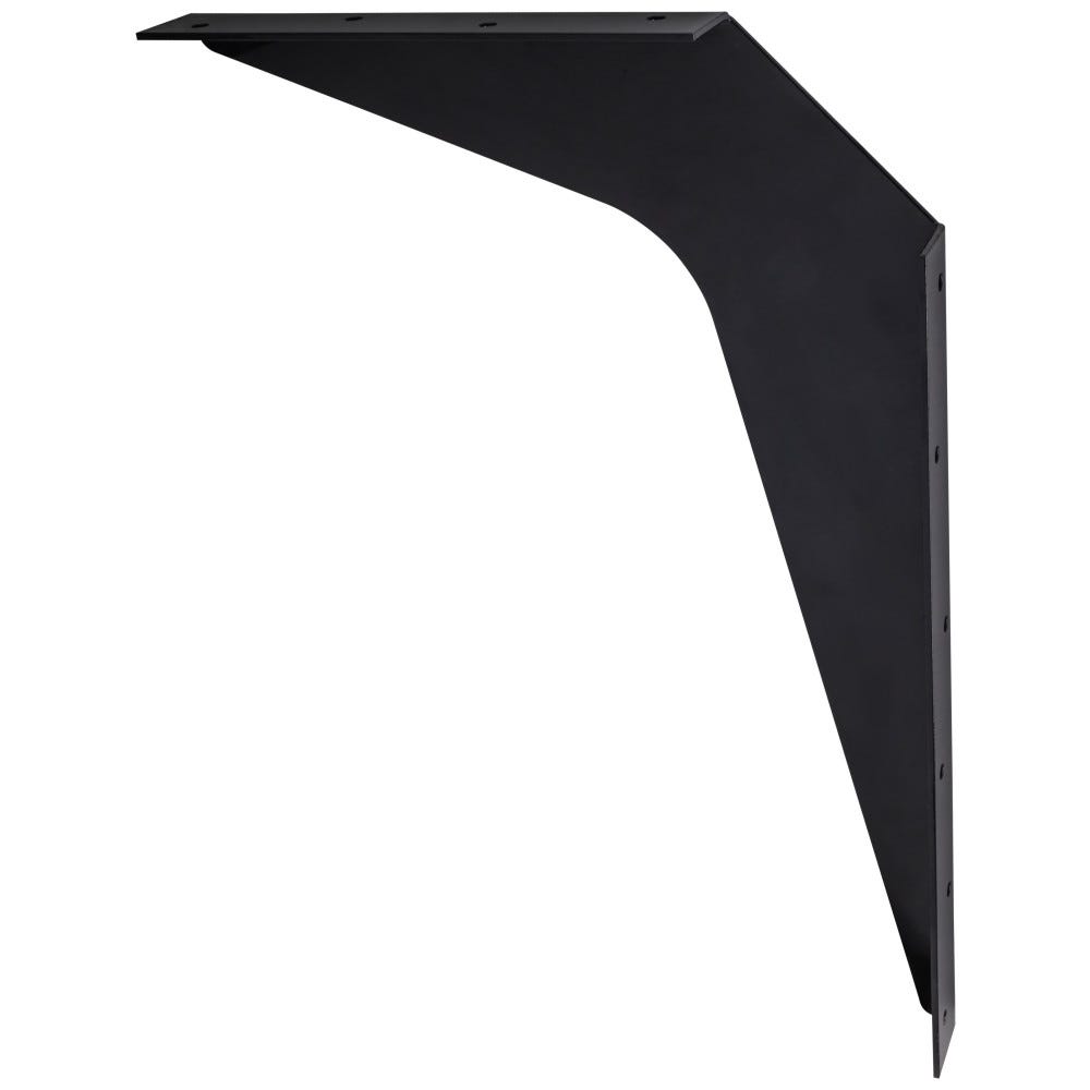 Workstation Bracket 5" x 8" in black finish, made from durable metal, ideal for functional hardware needs.