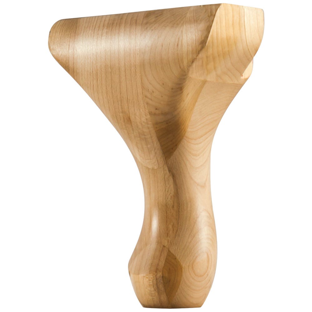 6" Center Queen Anne Leg 4-1/4" X 2-5/8" X 6"