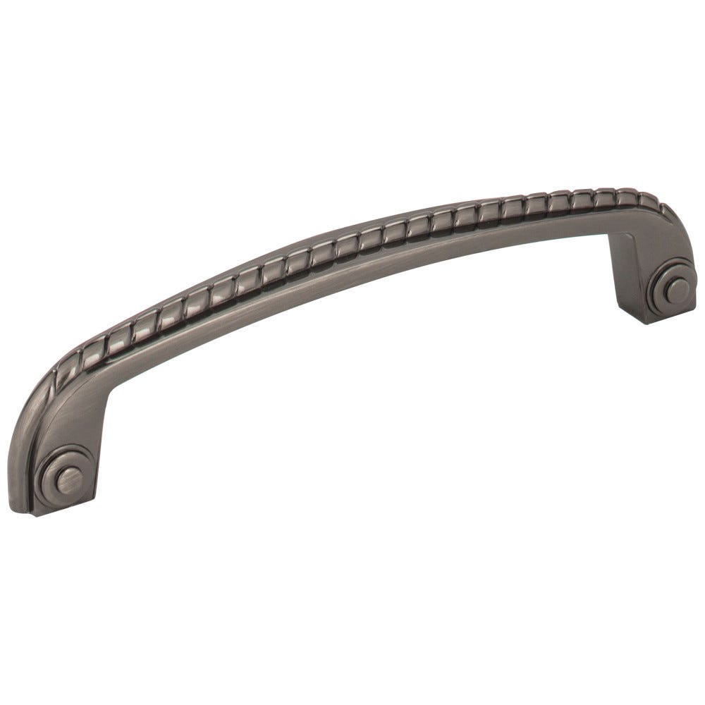 5-3/4" Rope Detail Cabinet Pull in Black Nickel finish, decorative hardware for cabinets